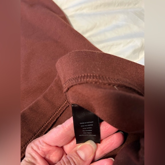 Simply Vera sz M stretch skinny pull on jeggings in rust, burgundy color - Picture 6 of 9